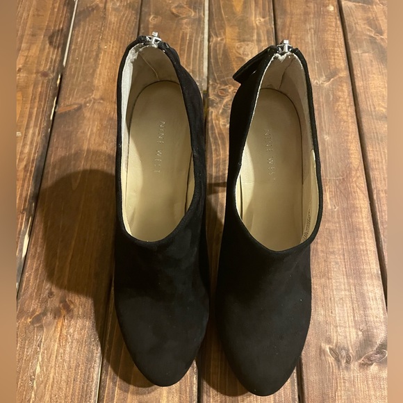 Nine West Haywire Black Suede Zip up Back heels |women’s 7.5 | - Picture 3 of 13